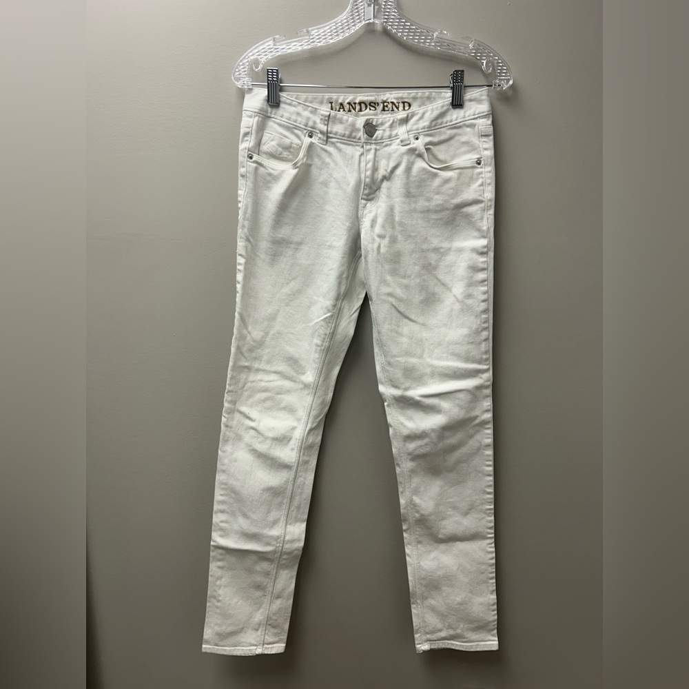 Lands‎ End Women’s White Skinny Jeans